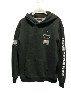 ARIAT UNISEX Charcoal Patriotic Hoodie